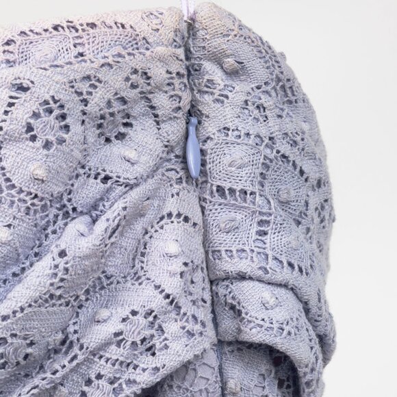 Burberry Prorsum SS/14 Pale Lavender Cotton Lace Bustier Strapless Dress - Picture 8 of 13